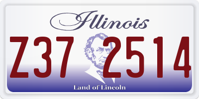 IL license plate Z372514