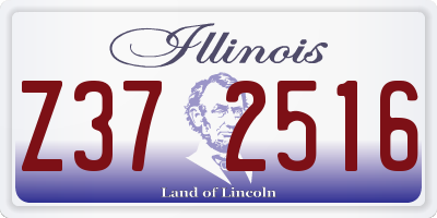 IL license plate Z372516