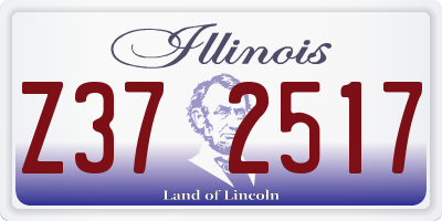 IL license plate Z372517