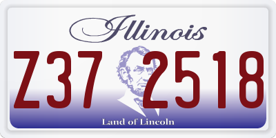 IL license plate Z372518