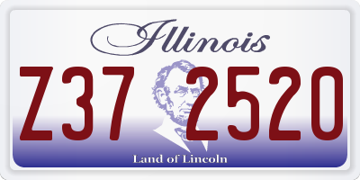 IL license plate Z372520