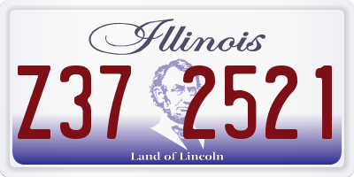 IL license plate Z372521