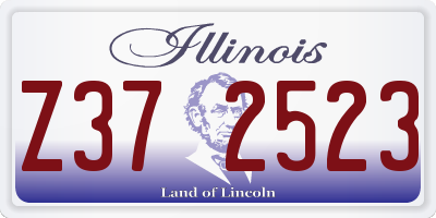 IL license plate Z372523