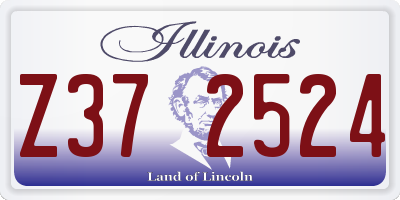 IL license plate Z372524