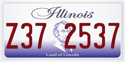 IL license plate Z372537
