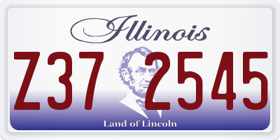 IL license plate Z372545