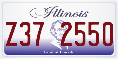 IL license plate Z372550