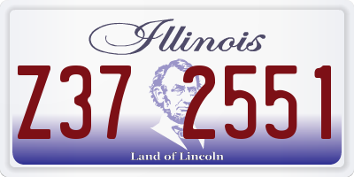 IL license plate Z372551