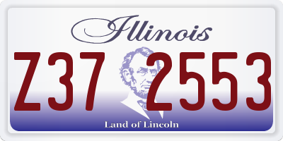 IL license plate Z372553