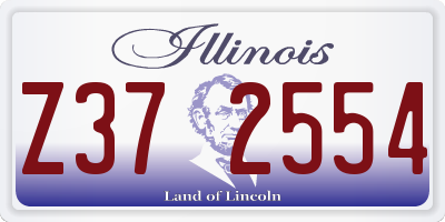 IL license plate Z372554
