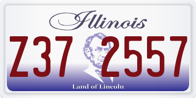 IL license plate Z372557