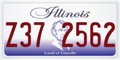 IL license plate Z372562