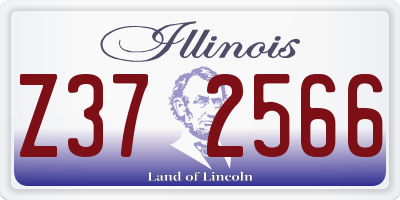IL license plate Z372566
