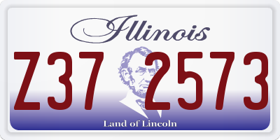 IL license plate Z372573
