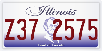 IL license plate Z372575