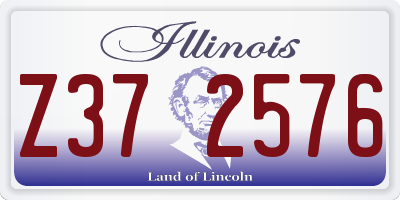 IL license plate Z372576