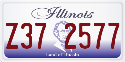 IL license plate Z372577