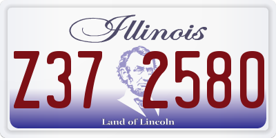 IL license plate Z372580