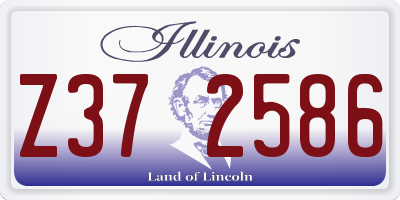 IL license plate Z372586