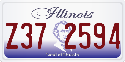 IL license plate Z372594