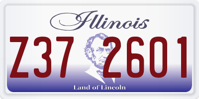 IL license plate Z372601