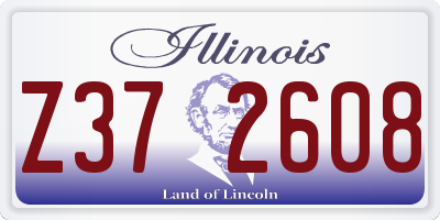 IL license plate Z372608
