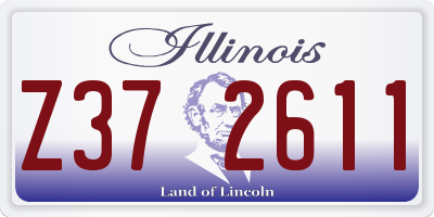 IL license plate Z372611