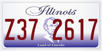 IL license plate Z372617