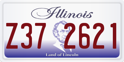 IL license plate Z372621