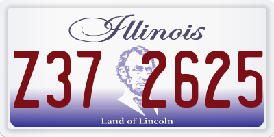 IL license plate Z372625