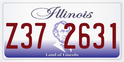 IL license plate Z372631