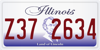 IL license plate Z372634