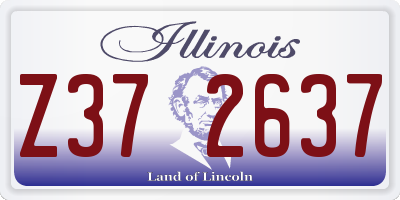 IL license plate Z372637
