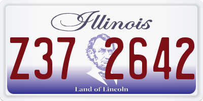 IL license plate Z372642