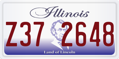IL license plate Z372648