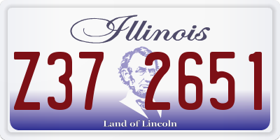 IL license plate Z372651