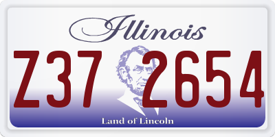 IL license plate Z372654