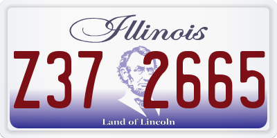 IL license plate Z372665