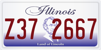 IL license plate Z372667