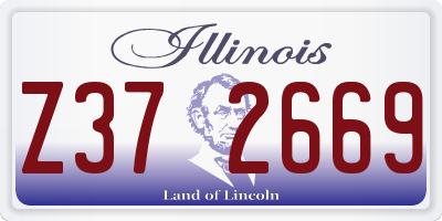IL license plate Z372669