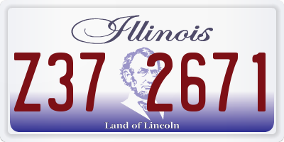 IL license plate Z372671