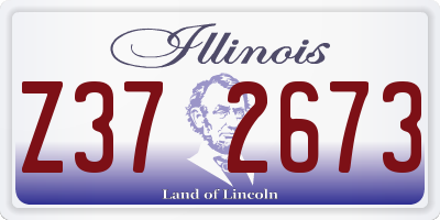 IL license plate Z372673