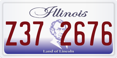 IL license plate Z372676