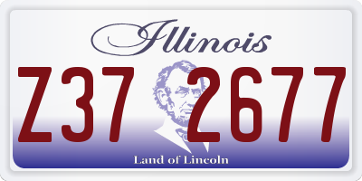 IL license plate Z372677