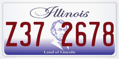IL license plate Z372678