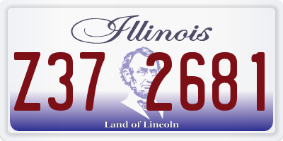 IL license plate Z372681