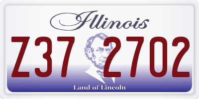 IL license plate Z372702