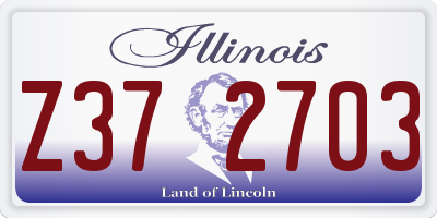 IL license plate Z372703