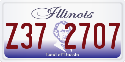 IL license plate Z372707