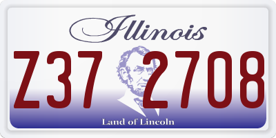 IL license plate Z372708